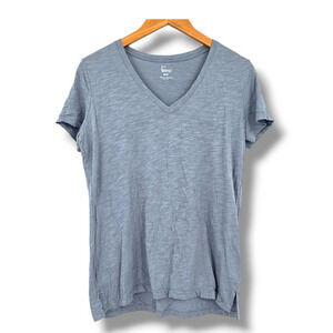 Felina Women's V Neck Soft Short Sleeve T-Shirt Blue Size‎ Medium FLAWED